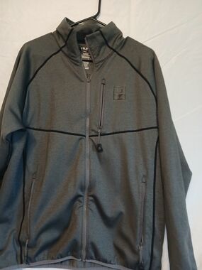 Huk Men's Gray Full-Zip Jacket Size Med